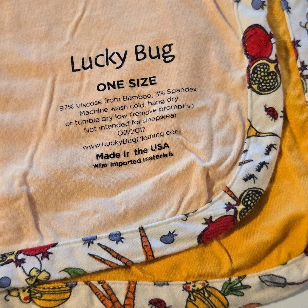LUCKY BUG‎ Boutique Bamboo Swaddle Orange Nursery Blankets